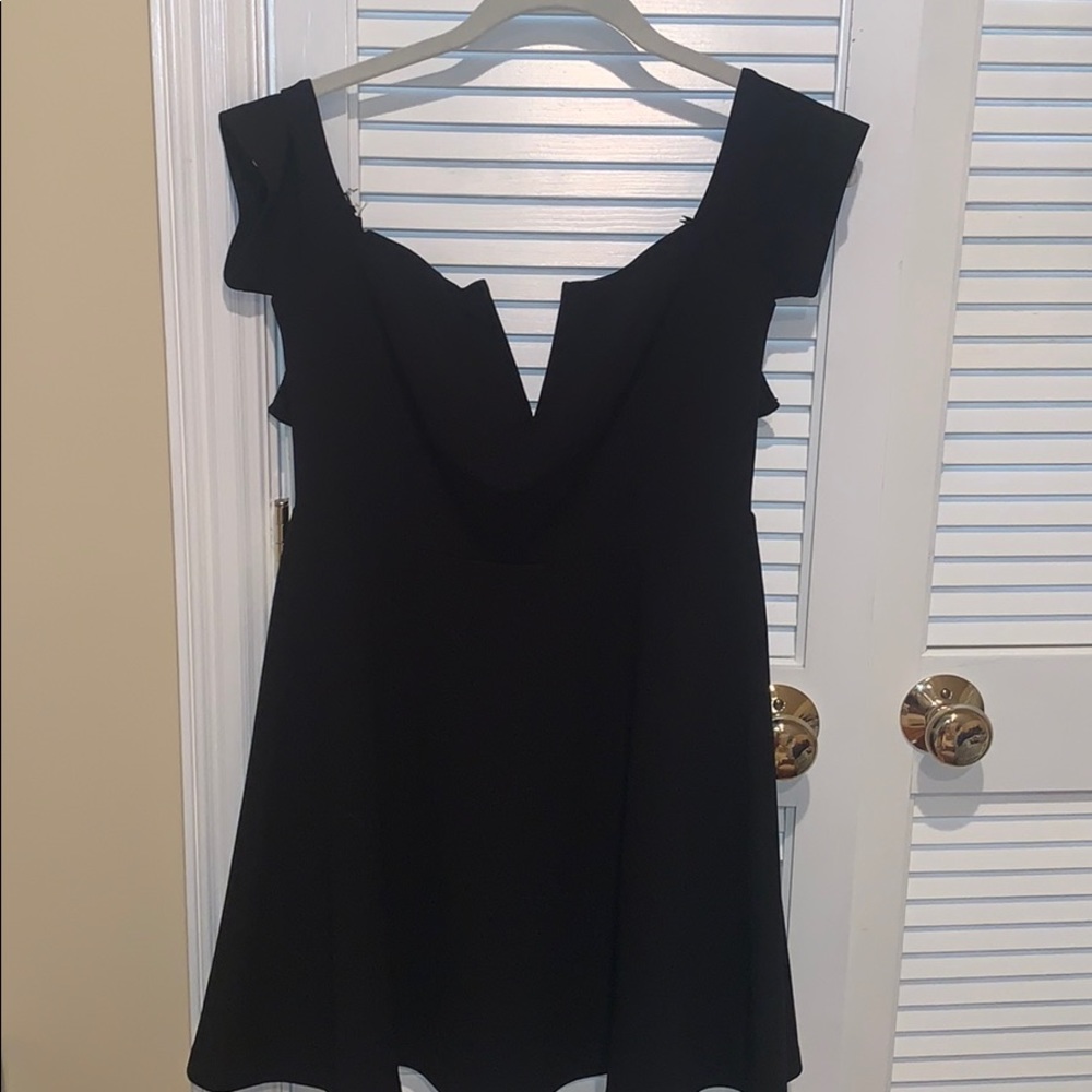 Lulus black off the shoulder dress